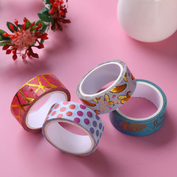 30 Rolls Gold Foil Washi Tape - 15mm Wide Japanese Masking Tape for Scrapbook, Bullet Journal, Planner, Arts & Crafts