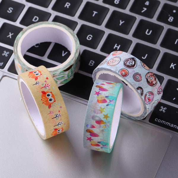 30 Rolls Gold Foil Washi Tape - 15mm Wide Japanese Masking Tape for Scrapbook, Bullet Journal, Planner, Arts & Crafts