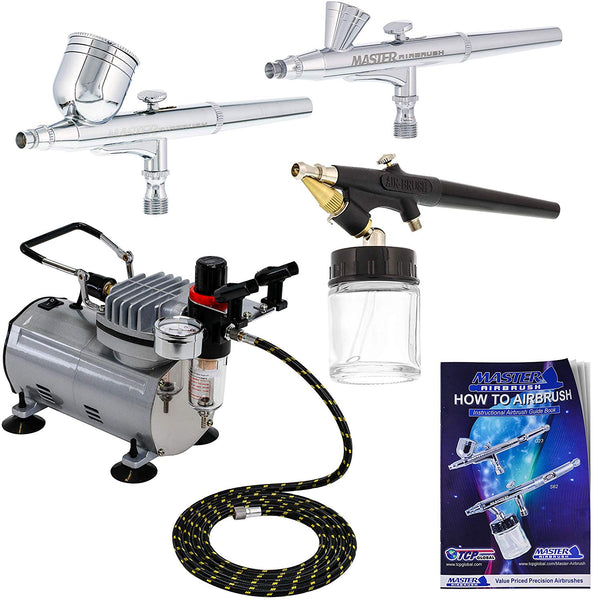 3 Airbrush Professional Master Airbrush Multi-Purpose Airbrushing System Kit
