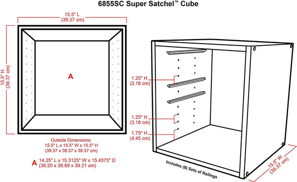 ArtBin 6855SC Super Satchel Cube - White, 15.5 x 16.75 x 15.625 in. Arts and Crafts