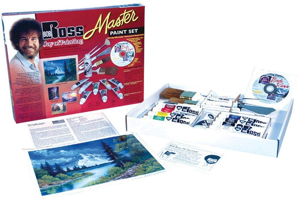 Bob Ross Master Artist Oil Paint Set & 2-in-1 Studio Easel Combined Set