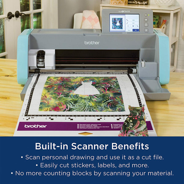 Brother SDX125E Electronic Cutting Machine, Scanner, Grey and Blue