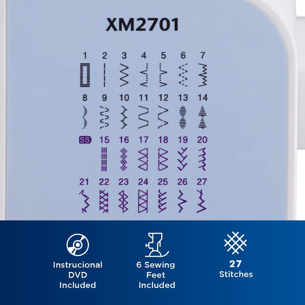 Brother Sewing Machine, XM2701, Lightweight Machine