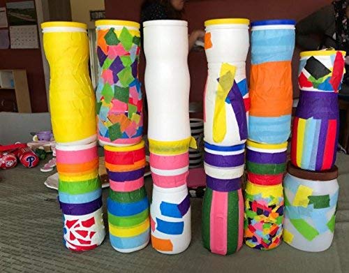 Colored Masking Tape - 11 Pack of 1 inch x 60yd Extra Large Rolls - 660 yards of Rainbow Color Craft Paper Tape