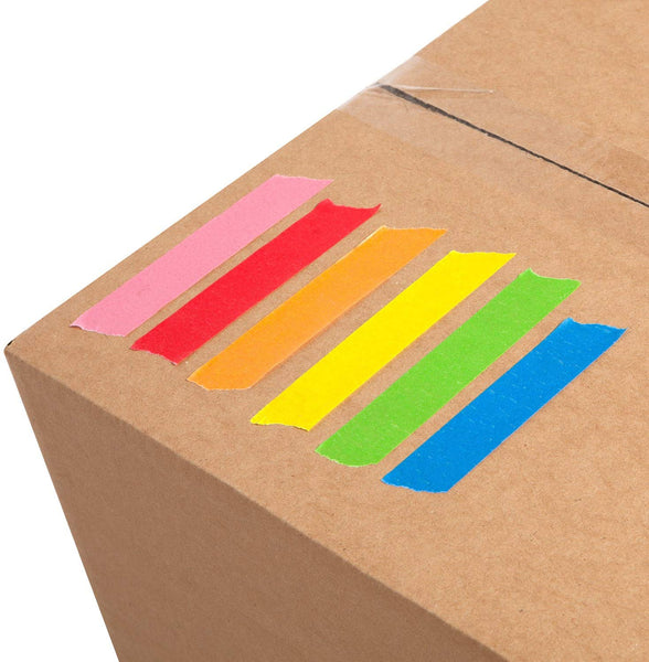 Colored Masking Tape - 11 Pack of 1 inch x 60yd Extra Large Rolls - 660 yards of Rainbow Color Craft Paper Tape