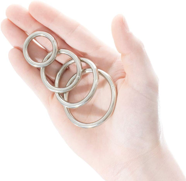 Craft County Welded Steel O-Rings – for DIY Projects, Decoration and Art