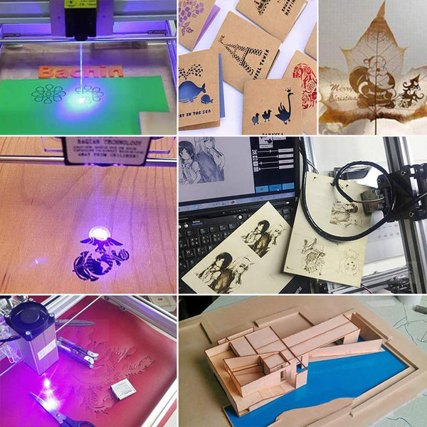 DIY CNC Laser Engraver Kits Wood Carving Engraving Cutting Machine Desktop Printer