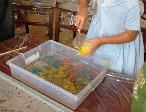 Dodin's Marbling Kit X4 Extra, Education Classroom Pack, Art and Crafts Group, Ebru Set for Paper Fabric 3D, Supplies Tools How to Guide DIY