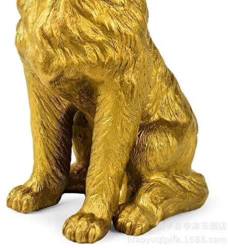 FLYSXP Wolf Dog Decoration Wolf Dog Lucky Fortune Feng Shui Crafts Pure Copper