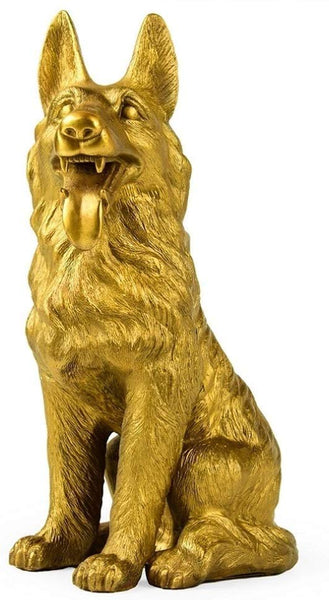 FLYSXP Wolf Dog Decoration Wolf Dog Lucky Fortune Feng Shui Crafts Pure Copper