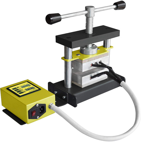 Grip Twist Heat Press, 5000+lbs Force, 3" x 5" Dual Insulated Heat Plates - Affixed and Portable Options