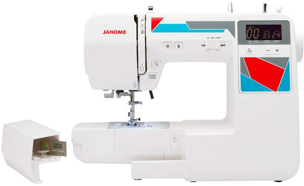 Janome MOD-100 Computerized Sewing Machine with 100 Built-In Stitches, 7 One-Step Buttonholes, Drop Feed and Accessories