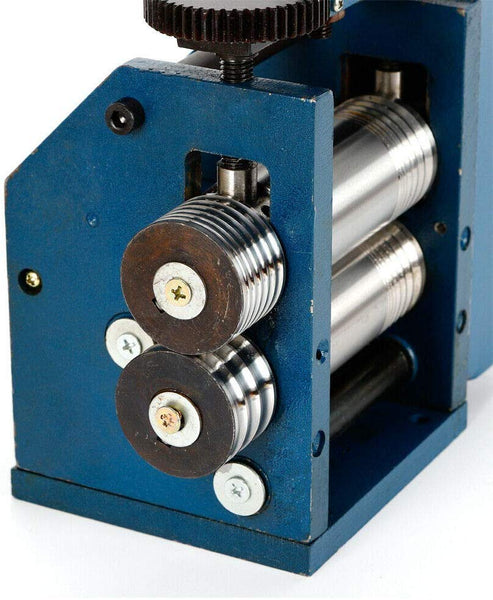 Manual Rolling Mill Machine Jewelry Combination Rolling Mill Press Tabletting Roller Wire Flat Pattern Sheet Metal Jewelry Marking DIY Tools
