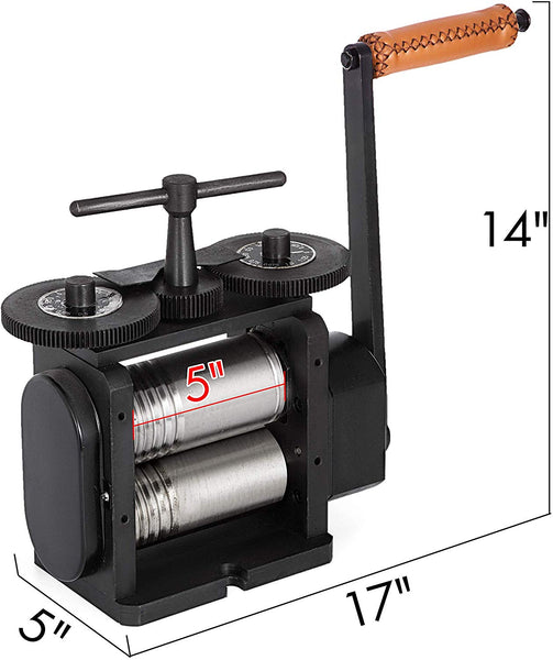 Mophorn Jewelry Rolling Mill Combination Rolling Mill 130mm Wide 65mm Diameter Rollers Manual Rolling Mill Machine Jewelry
