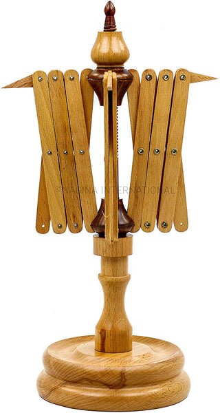 Nagina International's Yarn Swift Umbrella Table Top Yarn Winder | Hand Operated Ball Winder Holder | Knitting Tool