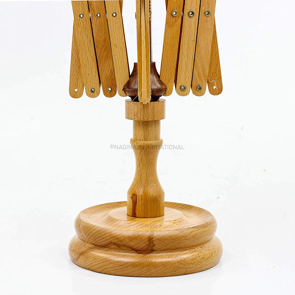 Nagina International's Yarn Swift Umbrella Table Top Yarn Winder | Hand Operated Ball Winder Holder | Knitting Tool