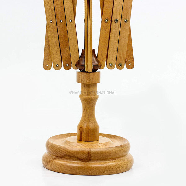 Nagina International's Yarn Swift Umbrella Table Top Yarn Winder | Hand Operated Ball Winder Holder | Knitting Tool