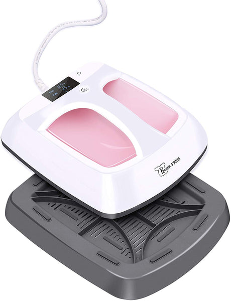 PowerPress HPM-0000-PK Heat Press Machine Portable-Pink,12"x10"