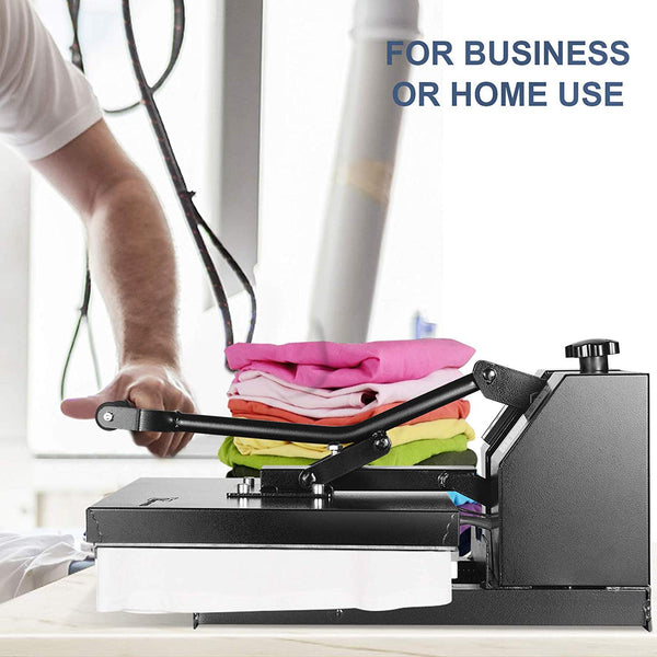 PowerPress Industrial-Quality Digital Sublimation Heat Press Machine for T Shirt, 15x15 Inch, Black