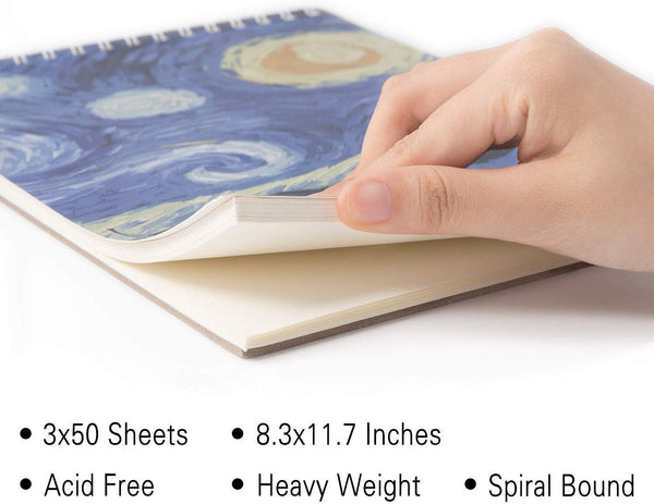 Professional Art Set 85 Piece with 3 x 50 Page Drawing Pad, Deluxe Art Set