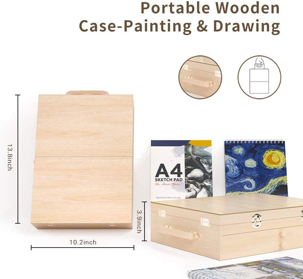 Professional Art Set 85 Piece with 3 x 50 Page Drawing Pad, Deluxe Art Set
