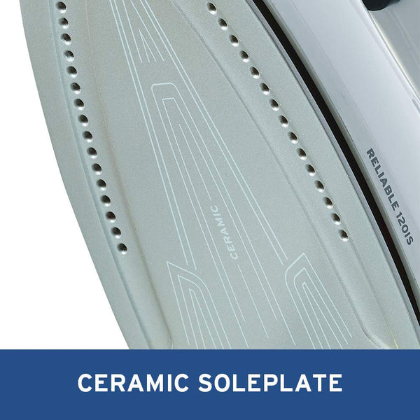Reliable 120IS Maven Home Steam Iron Station with Ceramic Soleplate, Iron Lock for Easy Carry, 1 LTR Tank