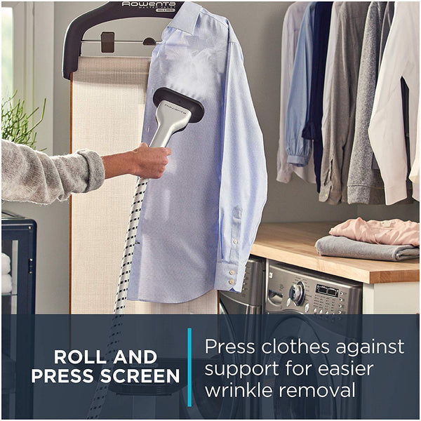 Rowenta Master Valet IS6300 Professional Grade, Clothes Garment Steamer, Built-in Hanger, Brown