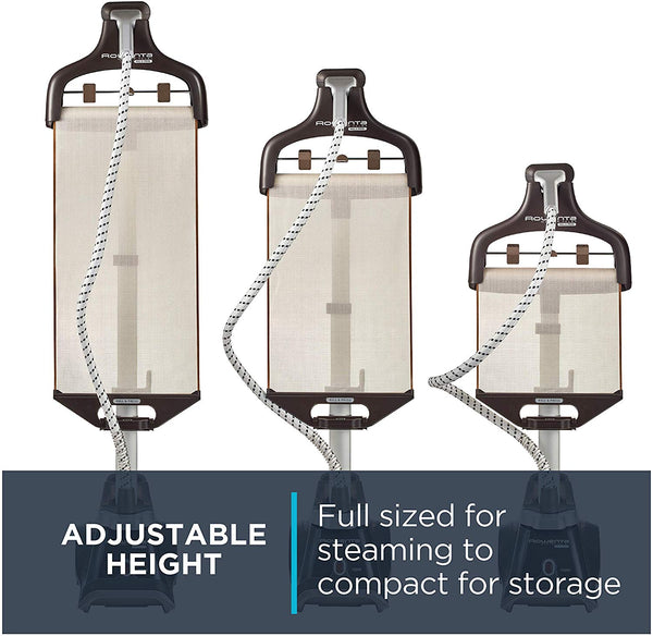 Rowenta Master Valet IS6300 Professional Grade, Clothes Garment Steamer, Built-in Hanger, Brown
