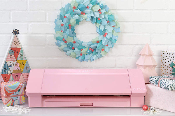 Silhouette Cameo 4 Craft Bundle, Sketch Pens, Sticker, Tattoo and Kraft Paper, Sample Pack, Printable Cardstock, Silhouette Handbook and 10 Designs - Pink Edition