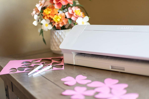 Silhouette Cameo 4 with Bluetooth, 12x12 Cutting Mat, Autoblade 2, 100 Designs and Silhouette Studio Software - White Edition