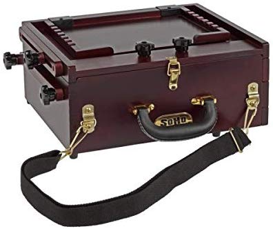 Soho Urban Artist Plein Aire Pochade Box and Aluminum Artist Tripod - French Easel with Storage