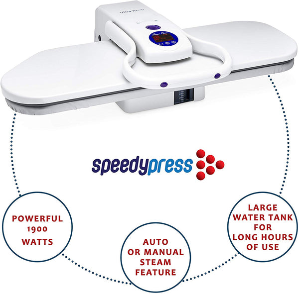 Speedy Press Oversized Iron Press – Delivers100 Lbs. of Pressing Pressure with Multiple Steam and Temperature Settings
