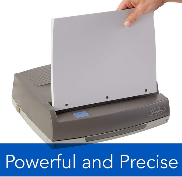 Swingline Electric 3 Hole Punch, Medium Duty Hole Puncher, 50 Sheet Punch Capacity, 350MD, Gray (9800350)