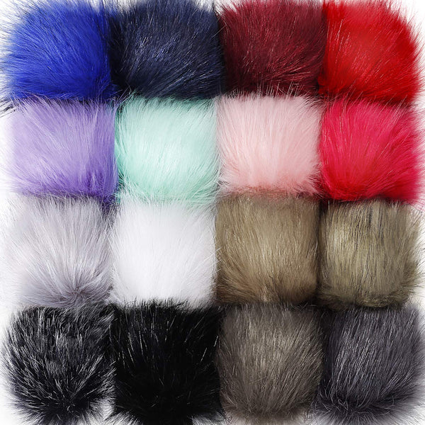 Tatuo Faux Fur Pom Pom Ball DIY Fur Pom Poms for Hats Shoes Scarves Bag