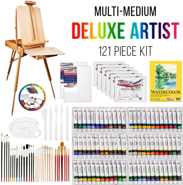US ART SUPPLY 121-Piece Custom Artist Painting Kit