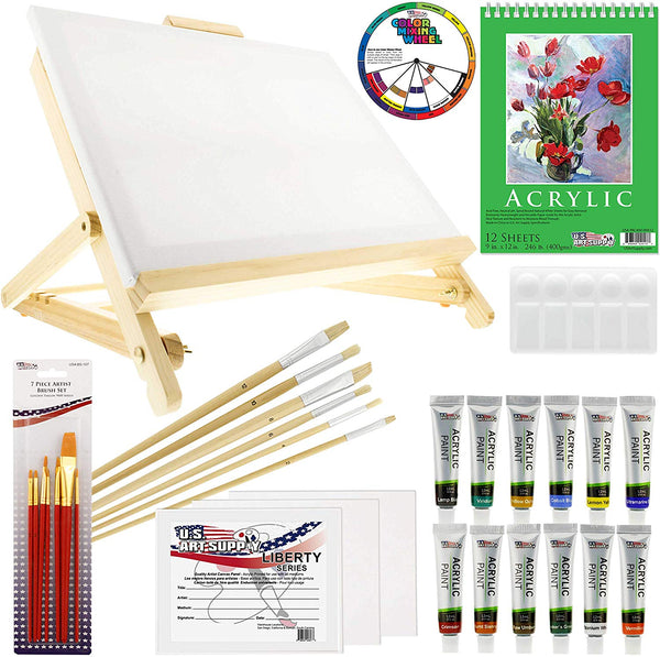 US ART SUPPLY 121-Piece Custom Artist Painting Kit