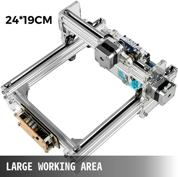 VEVOR CNC Router Kit 15W CNC CNC Machine 24x19cm Laser Carving Machine Portable Household Laser Engraver