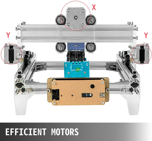 VEVOR CNC Router Kit 15W CNC CNC Machine 24x19cm Laser Carving Machine Portable Household Laser Engraver