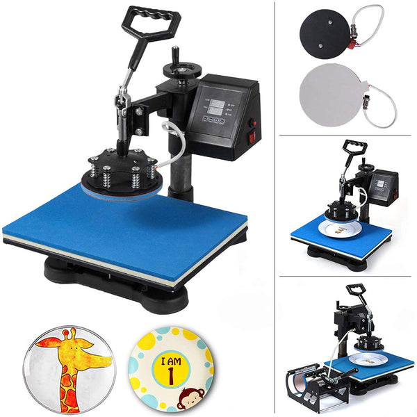 VEVOR Heat Press 12X15 Inch Heat Press Machine 6 in 1 Digital Multifunctional Sublimation Swing Away Heat Press