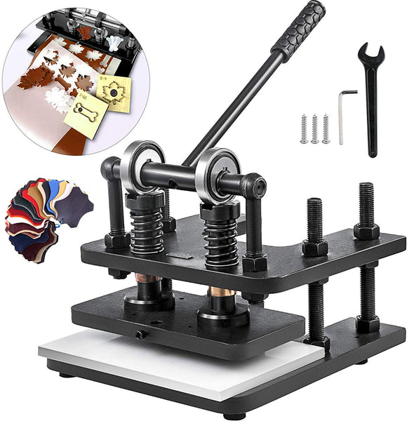 VEVOR Leather Cutting Machine 280x140mm Manual Die Cutter Max 12 mm Leather Embossing Machine Hand Press Mold Leather Die Cut Leather Craft Cutting Machine