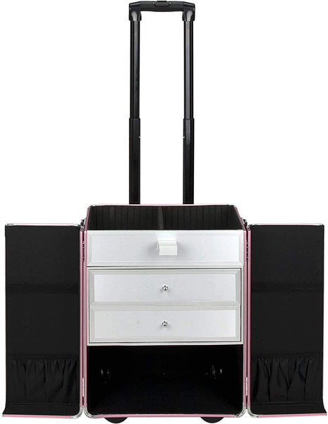 Ver Beauty DI3466KLPK Wheels Rolling Trolley Art Craft Tool Large Drawers Case