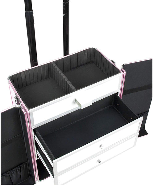 Ver Beauty DI3466KLPK Wheels Rolling Trolley Art Craft Tool Large Drawers Case