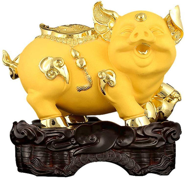 Xiao Mi Guo Ji- Crafts-Creative Lucky Feng Shui Fortune Zodiac Pig Home Decoration Crafts