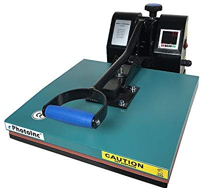 ePhotoInc 15 x 15 Digital Clamshell Heat Press Transfer T-Shirt Sublimation Press Machine EPH15G
