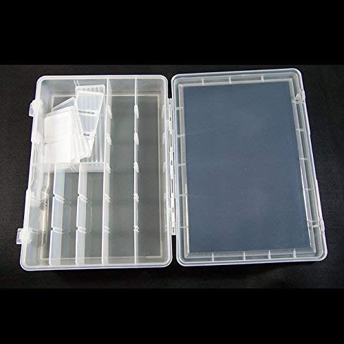 10 PCS Arts Crafts Sewing Organization Storage Transport Boxes Organizers Clear Beads Tackle Box Case D0464
