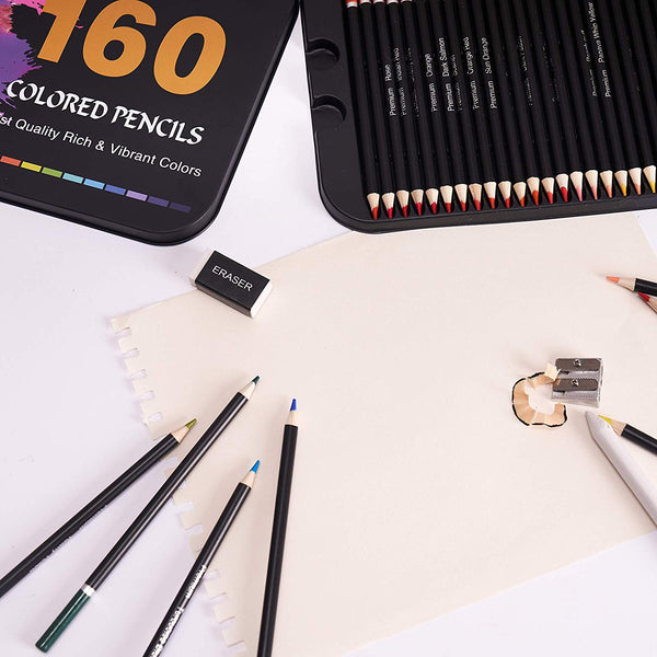 160 Professional Colored Pencils, Artist Pencils Set for Coloring Books