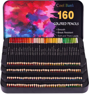 160 Professional Colored Pencils, Artist Pencils Set for Coloring Books
