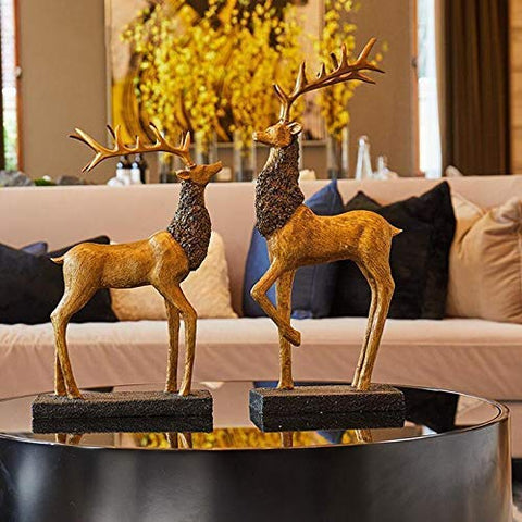 BBG Decoration,Deer Crafts Wine Cabinet Decorations Porch Ornaments Living Room Home Tv Cabinet
