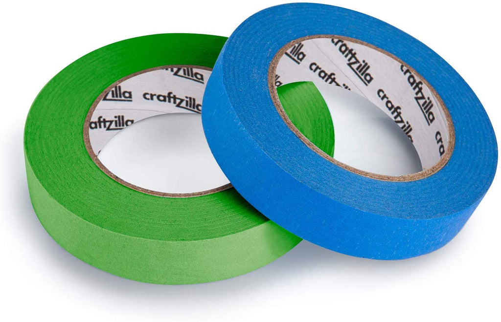 DEWEL Colored Masking Tape 1 Inch 6 Roll Rainbow Painter Tape