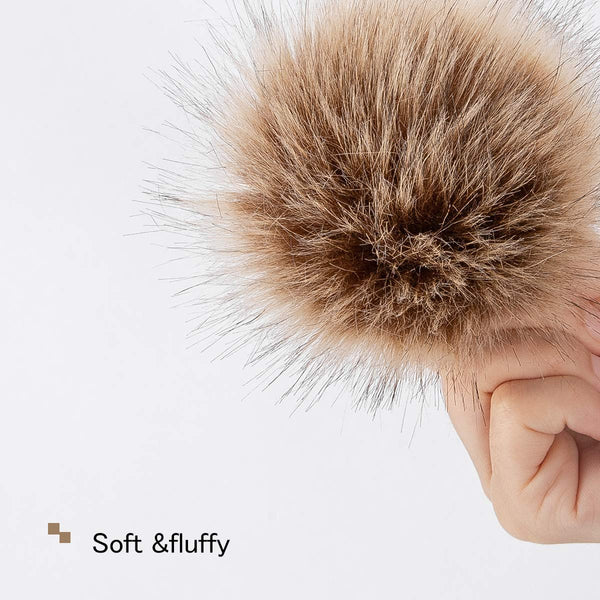 Cosweet 20pcs 4 Inch DIY Faux Fox Fur Fluffy Pompom Ball